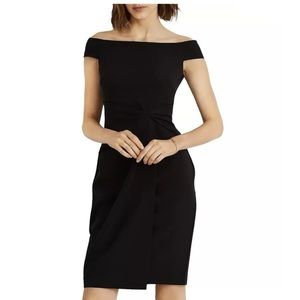 ♥️Lauren Ralph Lauren Crepe Off the Shoulder Cocktail Dress Size 8